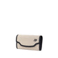 Beige Fabric And Leather Wallet