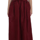Elegant Bordeaux Silk Crystal Gown