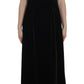 Elegant Brown Velvet Crystal Gown