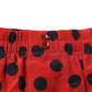 Red Silk Polka Dot Boxer Shorts Underwear