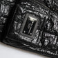 Black Logo Plaque Bomber Full Zipper Jacket
