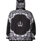 Black Bandana Print Hooded Bomber Jacket