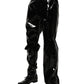 Black Nylon Straight Men Pants