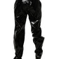 Black Nylon Straight Men Pants