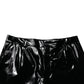 Black Nylon Straight Men Pants