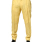 Yellow Flax Tapered Dress Men Pants