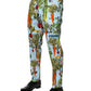 Multicolor Cotton Tapered Men Pants