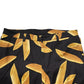 Black Pasta Print Tapered Men Pants