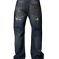 Blue Washed Tattered Cotton Men Jeans