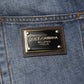 Blue Washed Tattered Cotton Men Jeans