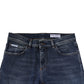 Blue Washed Skinny Cotton Denim Jeans