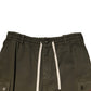 Brown Cotton Cargo Drawstring Pants