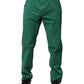 Green Cotton Stretch Skinny Men Denim Jeans