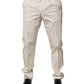 White Cotton Dress Slim Formal Pants