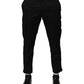 Black Cotton Dress Slim Formal Pants