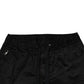 Black Cotton Mid Waist Jogger Pants