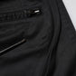 Black Cotton Mid Waist Jogger Pants