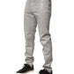 Silver Cotton Stretch Slim Denim Jeans
