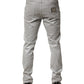 Silver Cotton Stretch Slim Denim Jeans