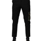 Black Cotton Cargo Dress Men Pants