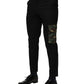 Black Cotton Cargo Dress Men Pants