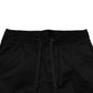 Black Cotton Mid Waist Jogger Pants