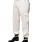 White Cotton Cargo Jogger Men Pants