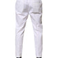 White Cotton Dress Slim Formal Pants