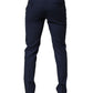 Dark Blue Wool Dress Formal Pants