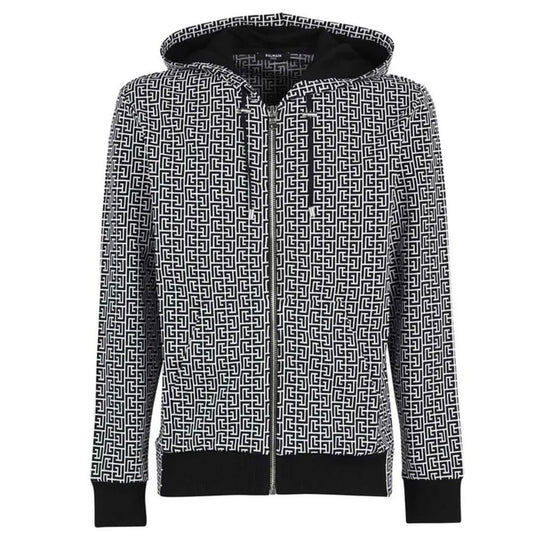 Black Cotton Men's Sweater