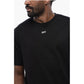 Black Cotton ARROW Crew-neck T-shirt