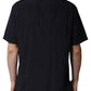 Dark Blue Cotton Short Sleeves Casual Shirt