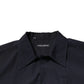 Dark Blue Cotton Short Sleeves Casual Shirt