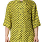 Yellow Heart Short Sleeves Men Casual Shirt
