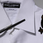 White GOLD Embellished Formal Men Dress Shirt