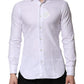 White Long Sleeves Collared Dress Formal Shirt
