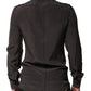 Dark Brown Silk GOLD Men Dress Formal Shirt