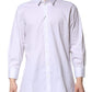 White GOLD Long Sleeves Dress Formal Shirt