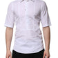 White Cotton Short Sleeves Dress Formal Shirt