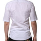 White Cotton Short Sleeves Dress Formal Shirt