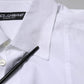White Cotton Short Sleeves Dress Formal Shirt