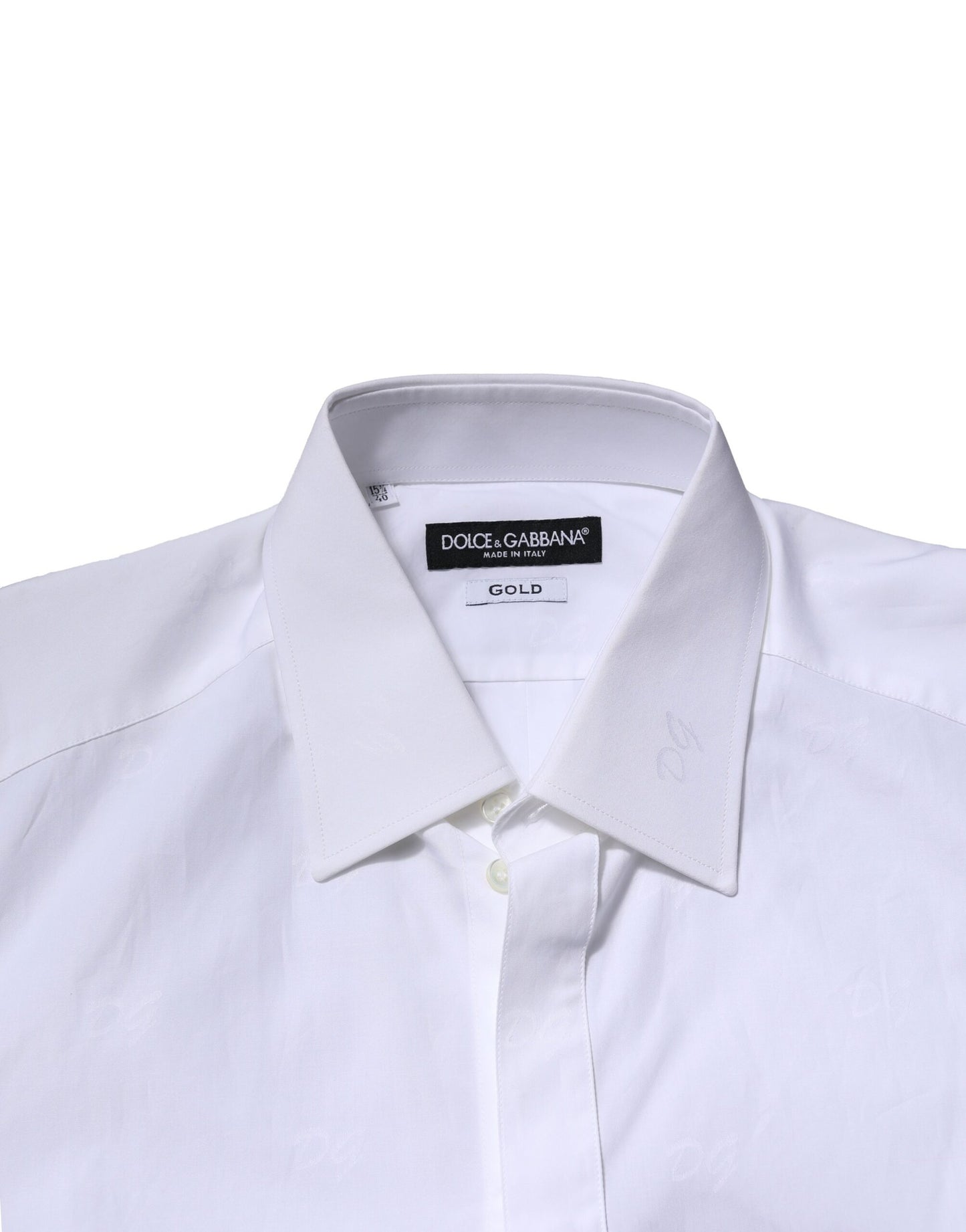 White GOLD Long Sleeves Dress Formal Shirt