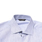 White Blue Striped Cotton Dress Formal Shirt