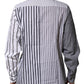 White Gray Striped Cotton Men Casual Shirt