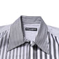 White Gray Striped Cotton Men Casual Shirt