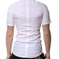 White Cotton Short Sleeves GOLD Casual Shirt