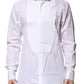 White GOLD Bib Poplin Dress Men Formal Shirt