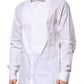 White GOLD Bib Poplin Dress Men Formal Shirt