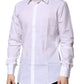 White GOLD Long Sleeves Men Dress Formal Shirt