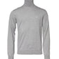 Gray Long Sleeve Turtleneck Pullover Sweater